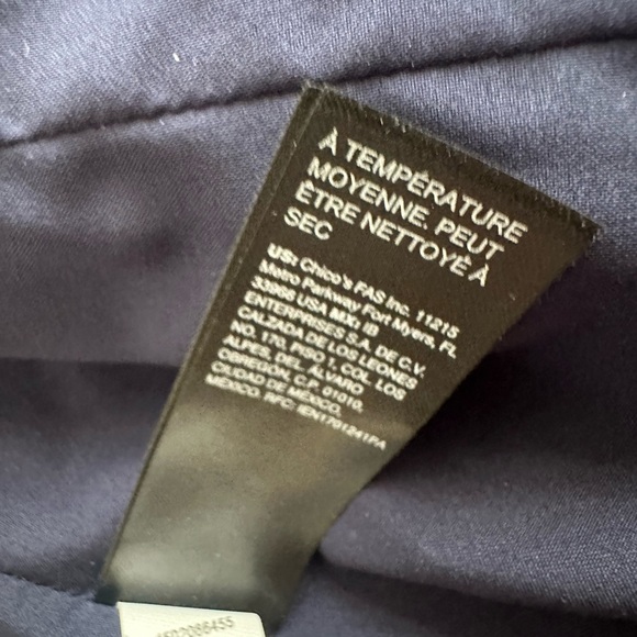 White House Black Market Women’s 14P Petite Lurex Tweed Moto Jacket – Navy Blue - Picture 9 of 16